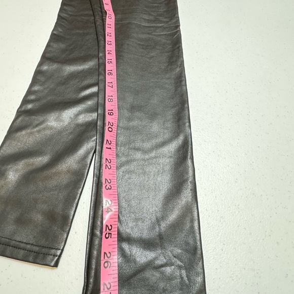 7 for all mankind s Black High-Waisted Leather Leggings - Picture 7 of 7